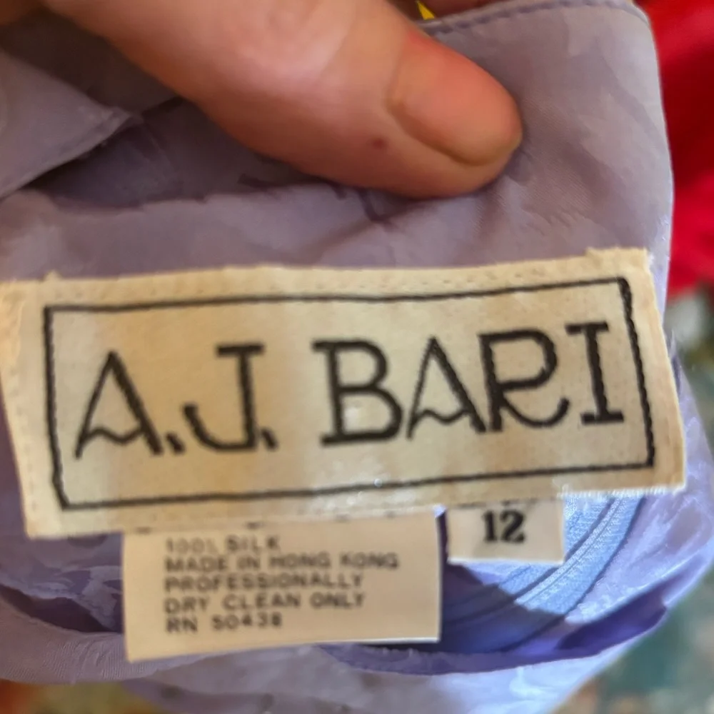 A.J. Bari Lavender Satin Dress vintage